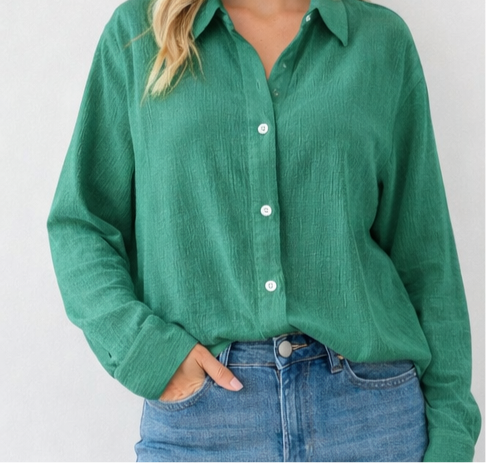 Oversize Women's Textured Shirt