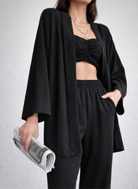 Black Chic Lounge Co-Ord – Jacket & Trousers