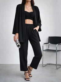 Black Chic Lounge Co-Ord – Jacket & Trousers