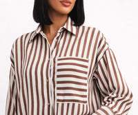 Womens Tencel Shirt-Soft Luxury Draped Blouse| Style 6901