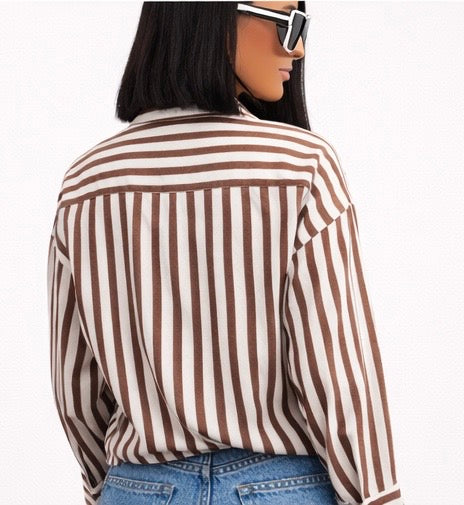 Womens Tencel Shirt-Soft Luxury Draped Blouse| Style 6901