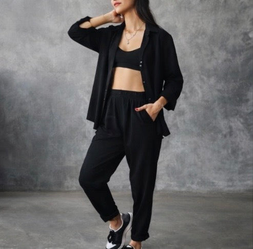 Gofre Textured Co-Ord- Blue | FG 4441