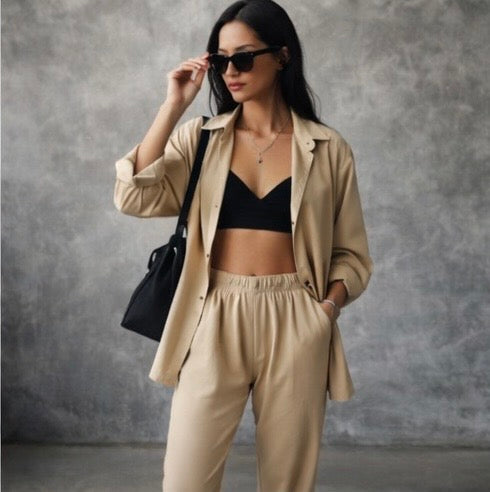 Gofre Textured Co-Ord- Blue | FG 4441