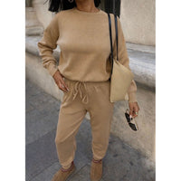 Fat Gorilla Amara Elegant Co-Ord Lounge Set - 2 Piece (Style 9945) Beige