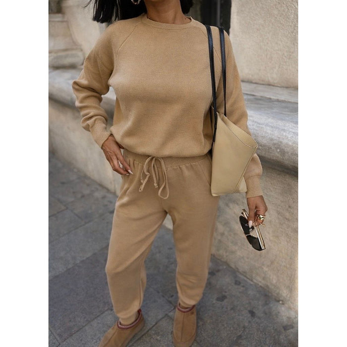 Fat Gorilla Amara Elegant Co-Ord Lounge Set - 2 Piece (Style 9945) Beige