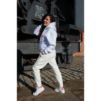 Womens Ladies jogger 2  side pockets drawstring elasticated waist print logo
