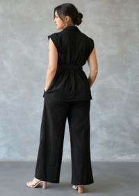 Milan Belted Wide-Leg Co-Ord - Sage | FG 9824