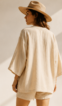 Women’s Lightweight Kimono & Shorts Co-Ord Set – Relaxed Fit Summer Loungewear 2 Piece Outfit