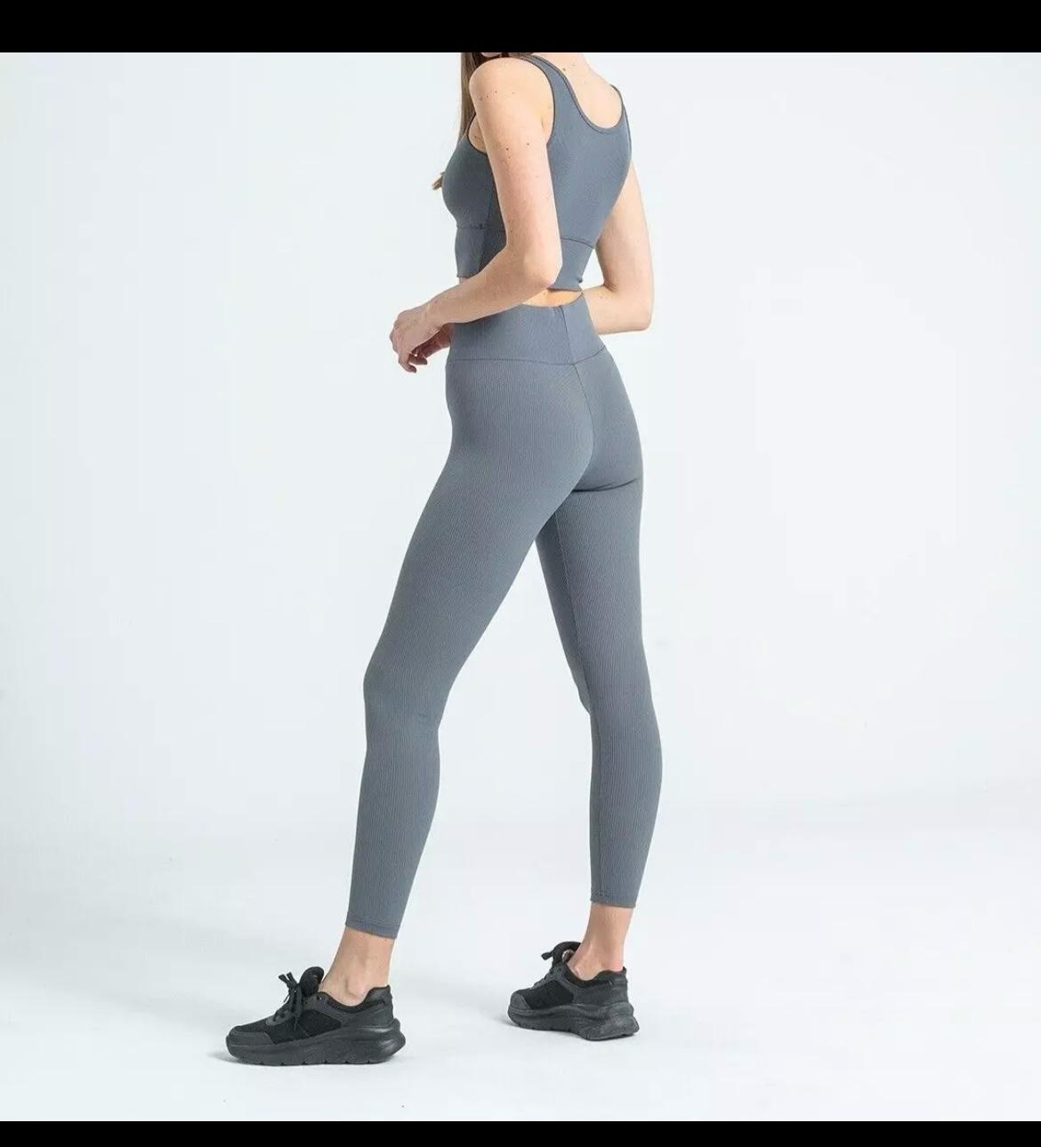 Fat Gorilla LADIES STRETCH FIT RIBBED HIGH WAIST fitness Gym legging 4102