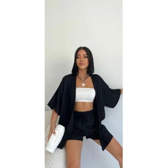 Womens Kimono 2 pc short/shirt  set