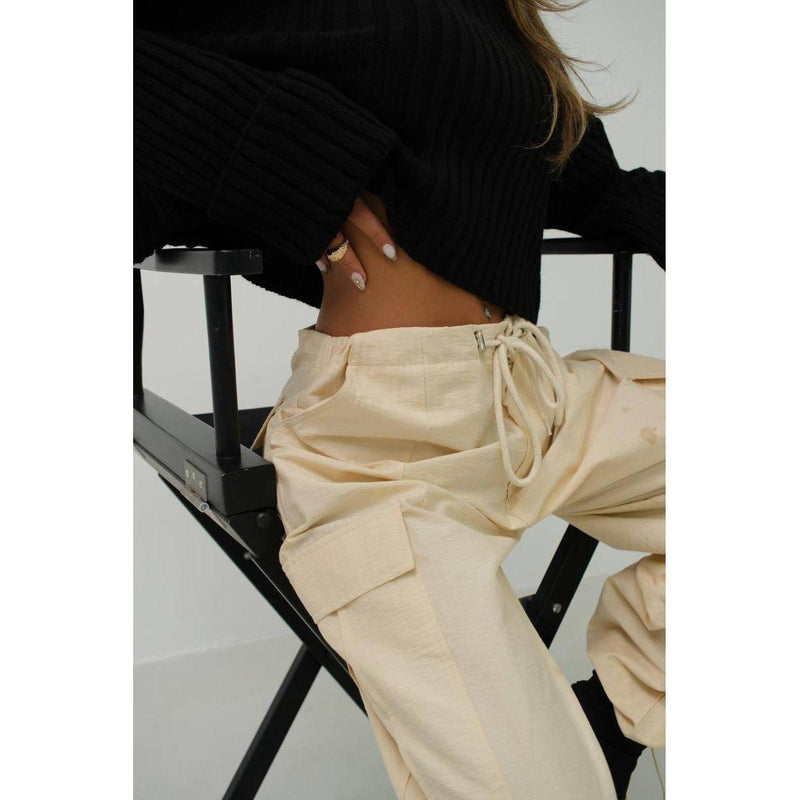Womens cargo detailed trouser/pants style 24w010022