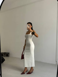 Women Sexy Scoop Neck Sleeveless knitted Lounge evening ladies casual Long Maxi Dress 52225047