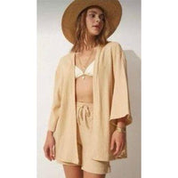 Womens Kimono 2 pc short/shirt  set