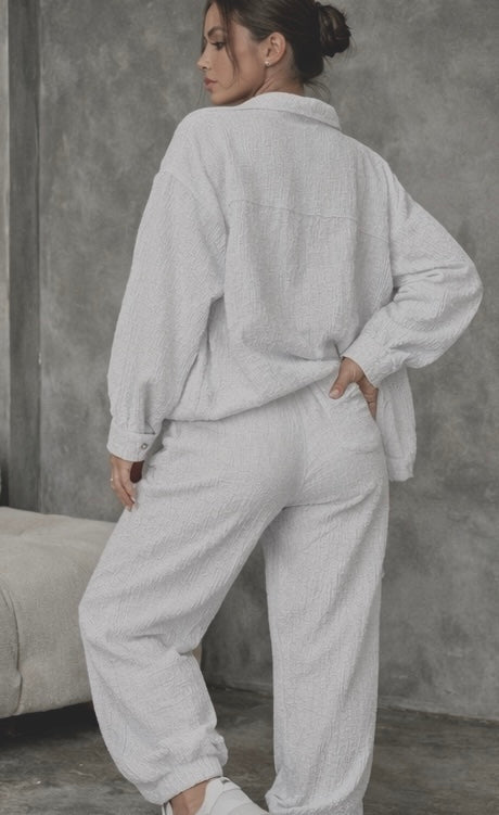 Fat Gorilla Women's Crinkle Relaxed Co-Ord Set