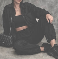 Fat Gorilla Women's Crinkle Relaxed Co-Ord Set