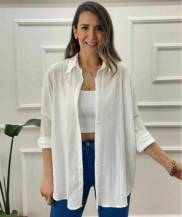 Oversize Womens textured Shirt