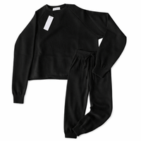 Fat Gorilla Amara Elegant Co-Ord Lounge Set - 2 Piece (Style 9945) Black