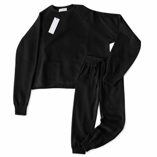 Fat Gorilla Amara Elegant Co-Ord Lounge Set - 2 Piece (Style 9945) Black