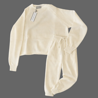 Amara Elegant Co-Ord Lounge Set - 2 Piece (Style 9945) White