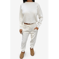 Amara Elegant Co-Ord Lounge Set - 2 Piece (Style 9945) White