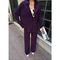 Fat Gorilla Pleated Lounge Set- 2 Piece Style 6911 - FAT GORILLA