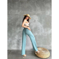 Fat Gorilla Women's Linen Palazzo Trousers- Wide Leg - FAT GORILLA