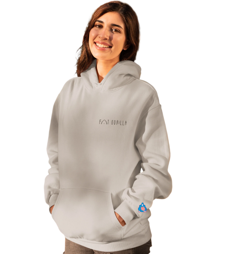 Fat Gorilla Womens Mens Unisex sweatshirt Hoodie long sleeve fleece with print and logo