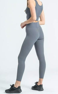 Womens Ribbed High- Waist Leggings