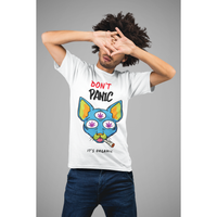 Fat Gorilla Women Unisex Mens Short sleeve crew neck cotton t-shirt white printed