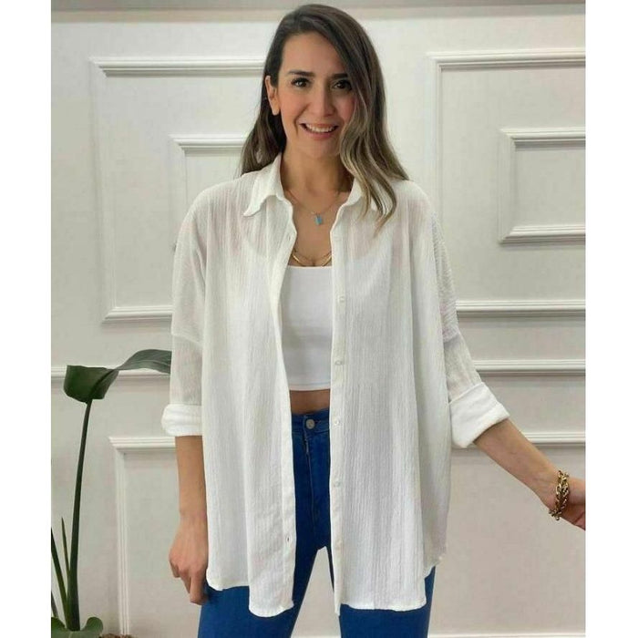 Fat Gorilla Oversize Women's Textured Shirt - FAT GORILLA