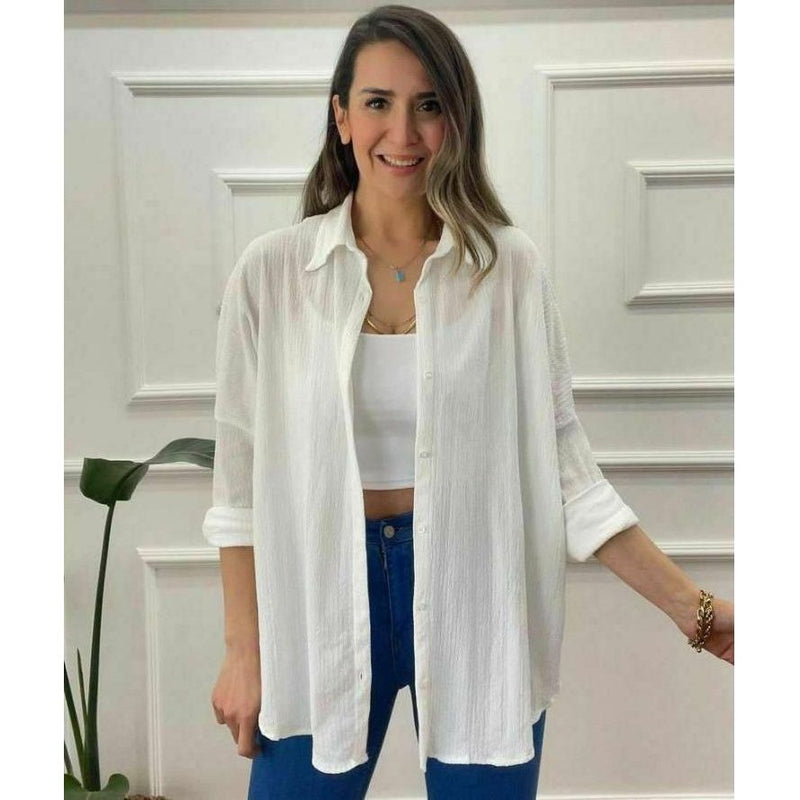 Fat Gorilla Oversize Women's Textured Shirt - FAT GORILLA