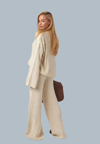 Style 4428 womens Chic & Chic ladies 2 pc knitted set cardigan/pant