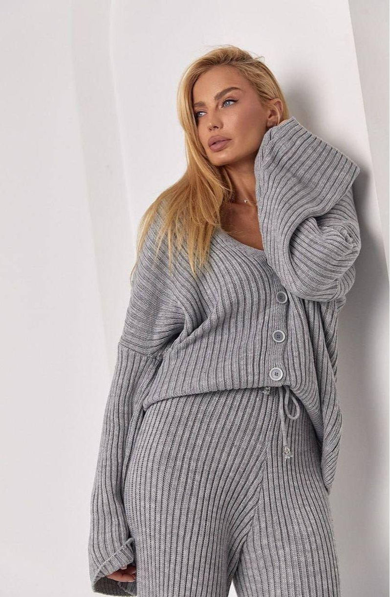Style 4428 womens Chic & Chic ladies 2 pc knitted set cardigan/pant