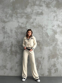 Style 4426 Womens Nostalgic knitted 2 pc set jacket/pants