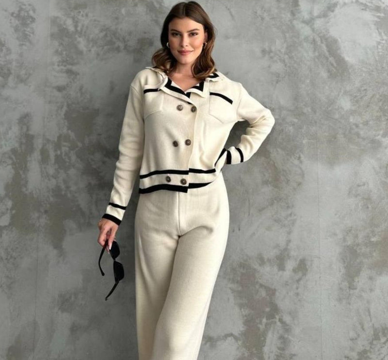Style 4426 Womens Nostalgic knitted 2 pc set jacket/pants