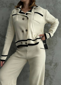 Style 4426 Womens Nostalgic knitted 2 pc set jacket/pants