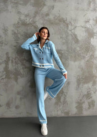 Style 4426 Womens Nostalgic knitted 2 pc set jacket/pants