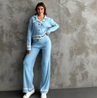 Style 4426 Womens Nostalgic knitted 2 pc set jacket/pants