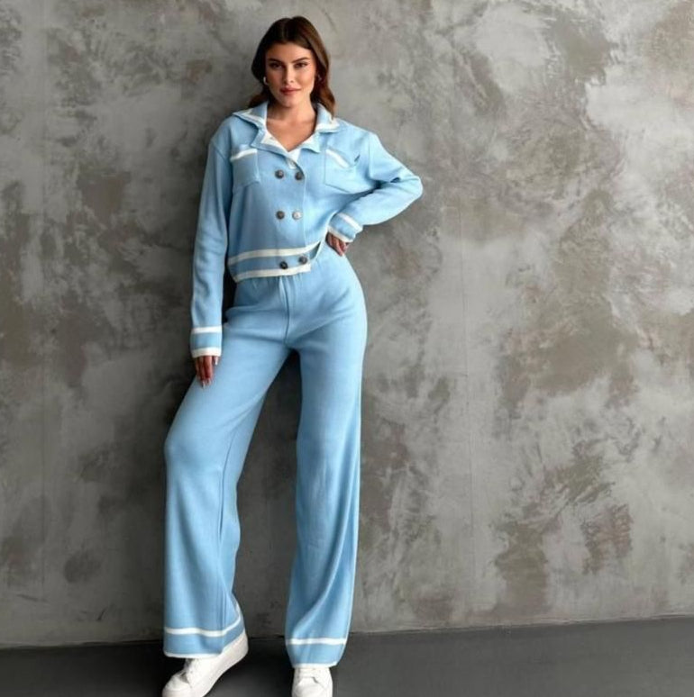 Style 4426 Womens Nostalgic knitted 2 pc set jacket/pants