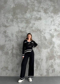 Style 4426 Womens Nostalgic knitted 2 pc set jacket/pants