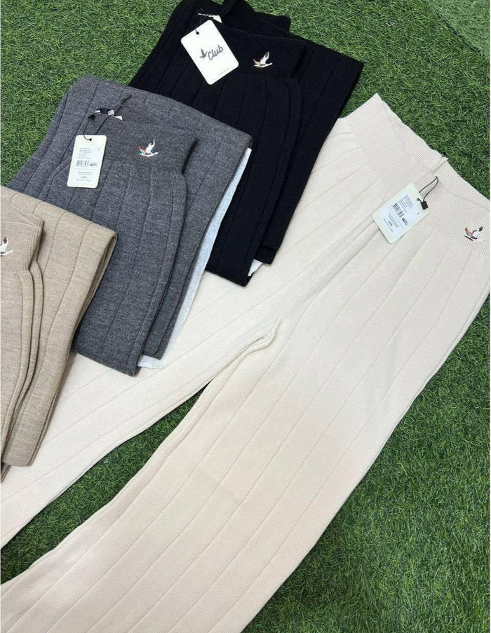 Style 4429 Womens knitted elasticated waist knitted fashion pants