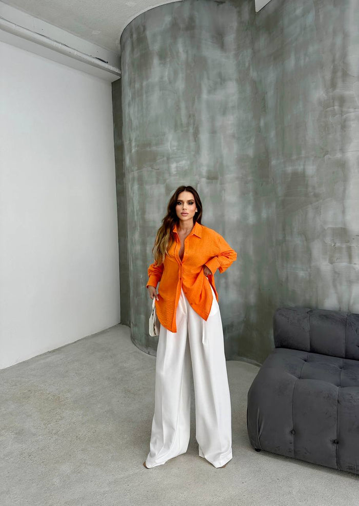 Womens fashion Palazzo Pant 2 side pockets zip button fashion casual comfort ladies style 4438