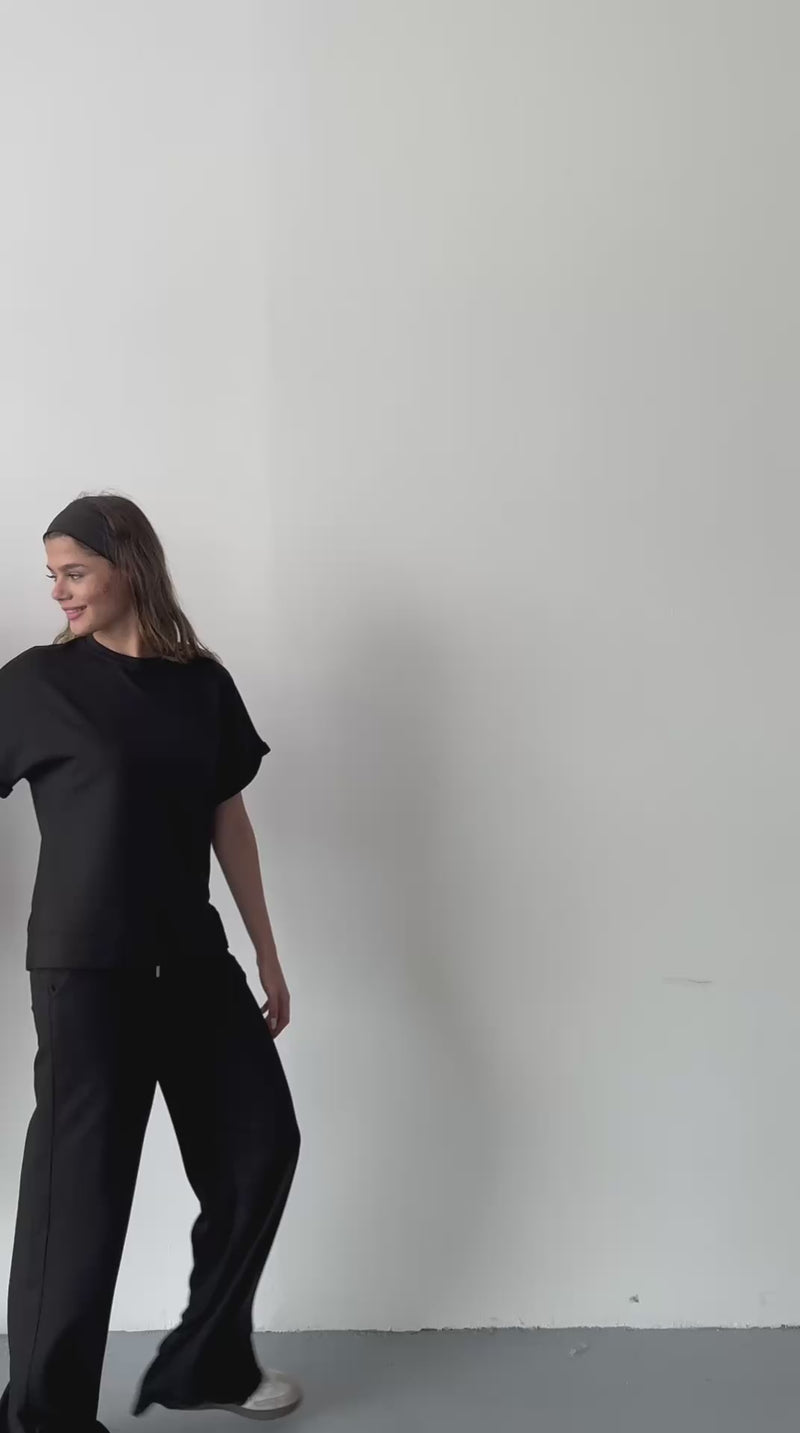 Women Ladies two pc set Top + Trouser elasticated waist 2 pockets Modal loungewear soft fabric 3659