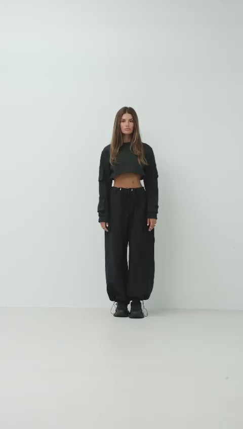 Womens cargo detailed trouser/pants style 24w010022