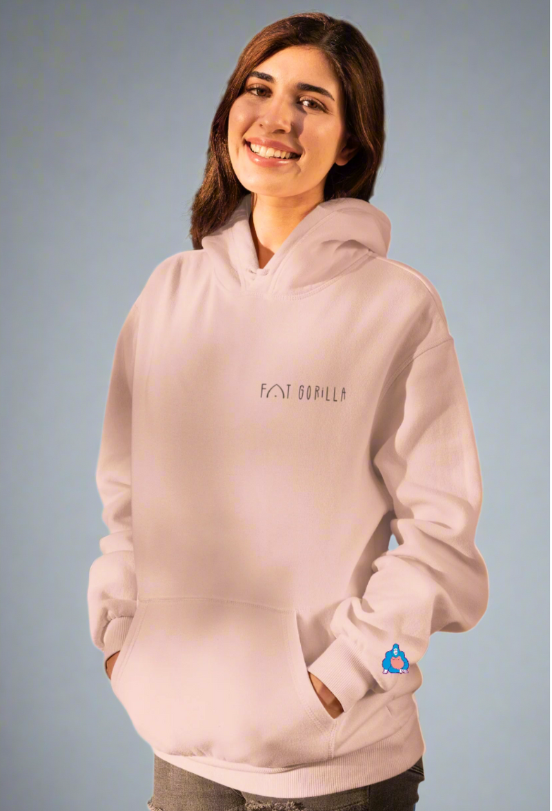 Fat Gorilla Womens Mens Unisex sweatshirt Hoodie long sleeve fleece with print and logo