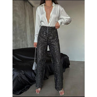 Sequine Fashion Pant Black ladies