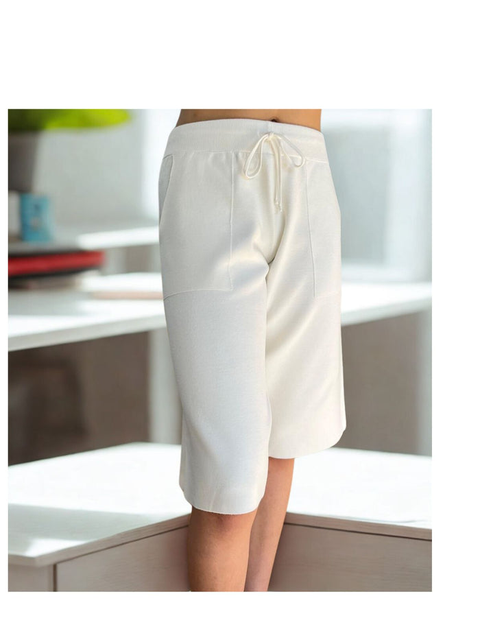 Fat Gorilla Womens Shorts Knee Length Shorts knitted drawstring pockets