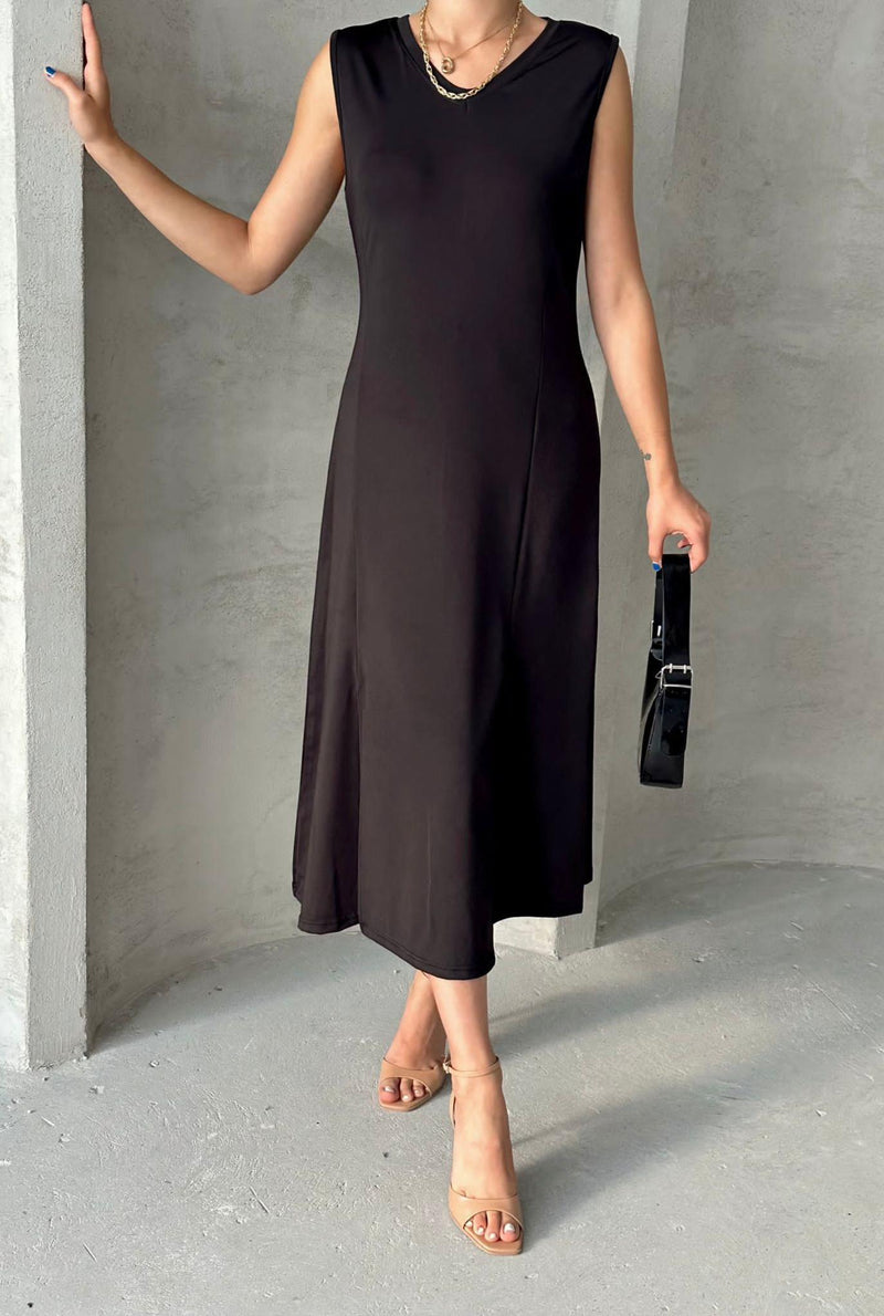 womens Sleeveless Black Dress