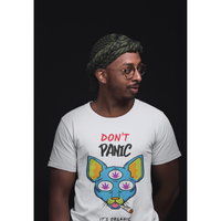 Fat Gorilla Women Unisex Mens Short sleeve crew neck cotton t-shirt white printed