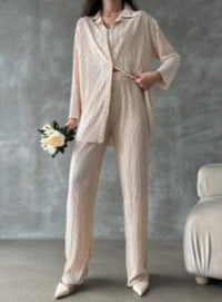 Fat Gorilla Womens 2 pc pleat shirt and trouser set